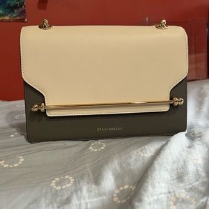 Strathberry East/West (Gray & White, Gold Hardware) Bag